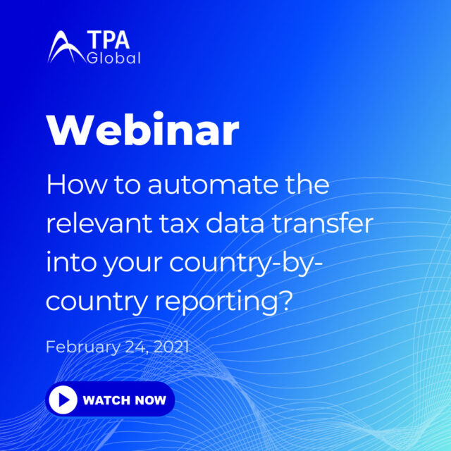 How to automate the relevant tax data transfer into your country-by-country reporting?