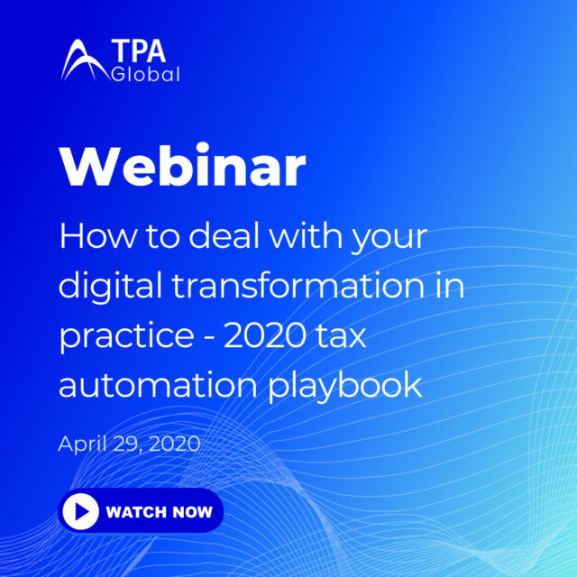 How to deal with your digital transformation in practice - 2020 tax automation playbook