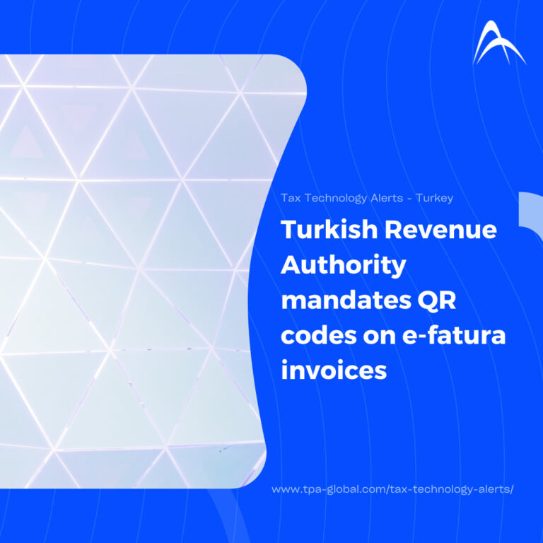 Turkish Revenue Authority mandates QR codes on e-fatura invoices