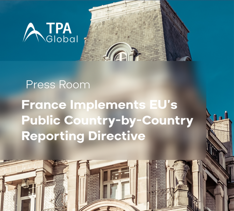 France Implements EU’s Public Country-by-Country Reporting Directive