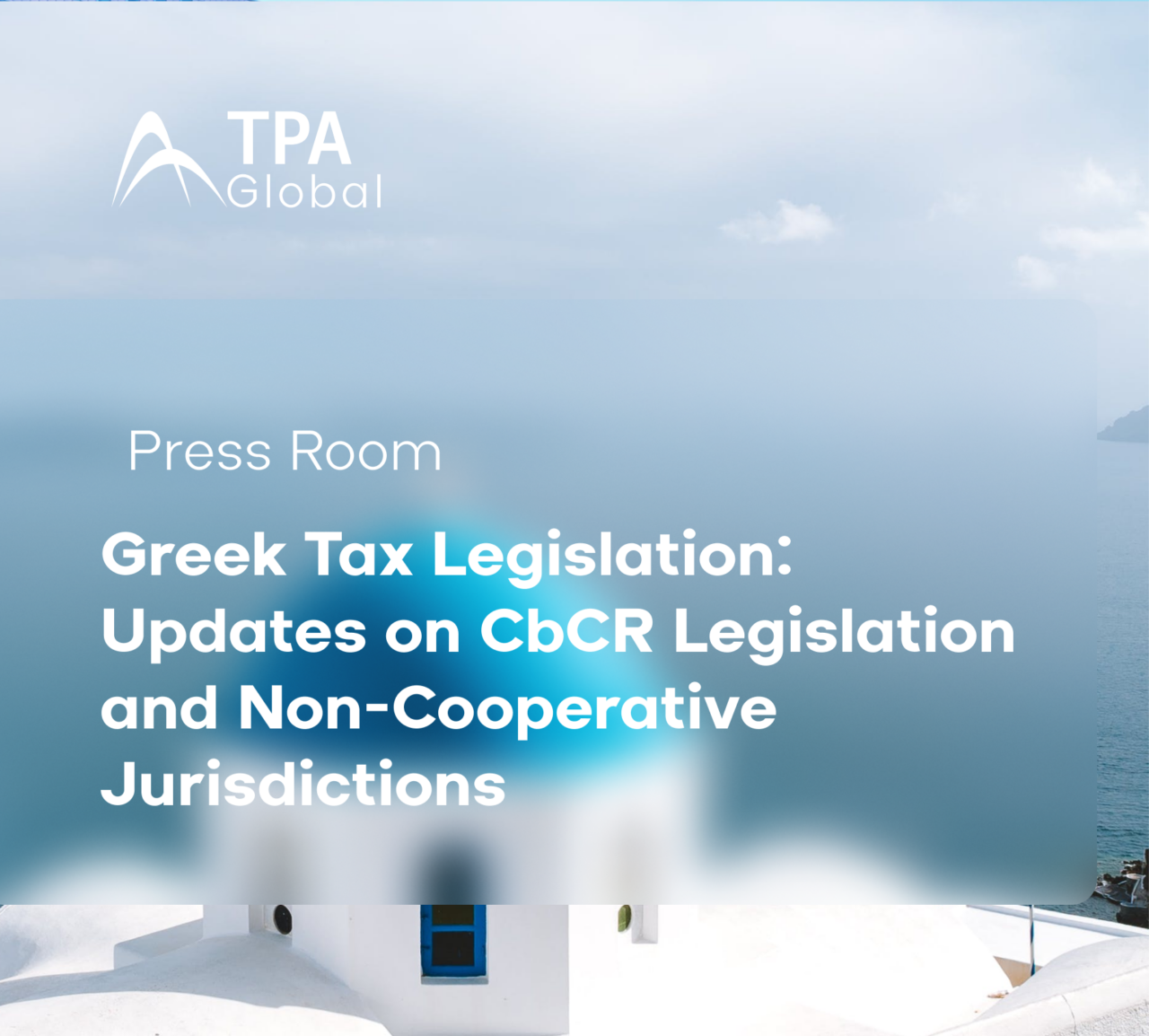 Cover image showcasing Greece's tax dynamics, featuring the title 'Greece Tax Updates 2023'