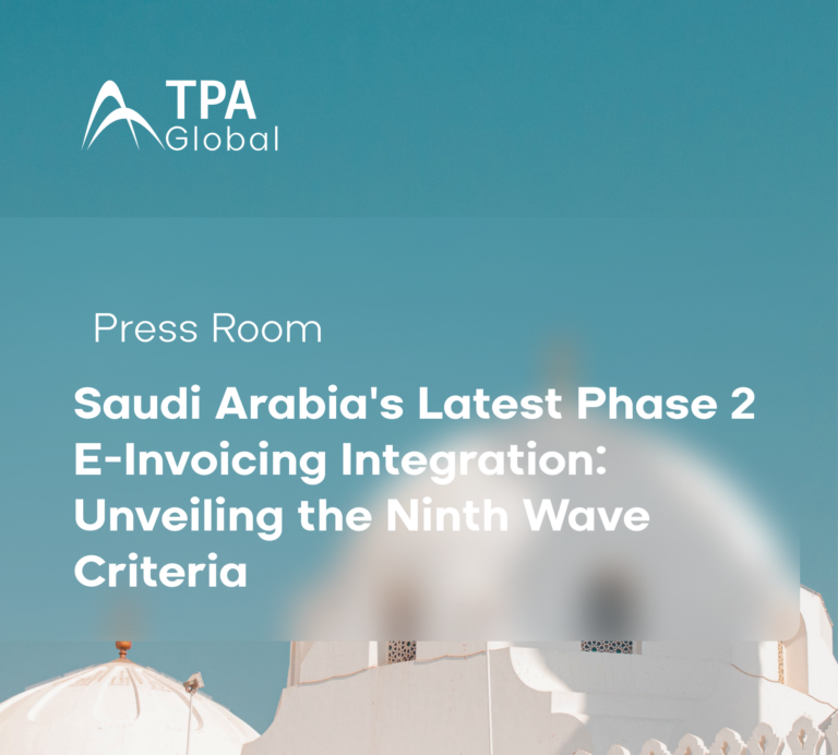 Saudi Arabian landscape with 'Ninth Wave of Phase 2 E-Invoicing Integration' article title