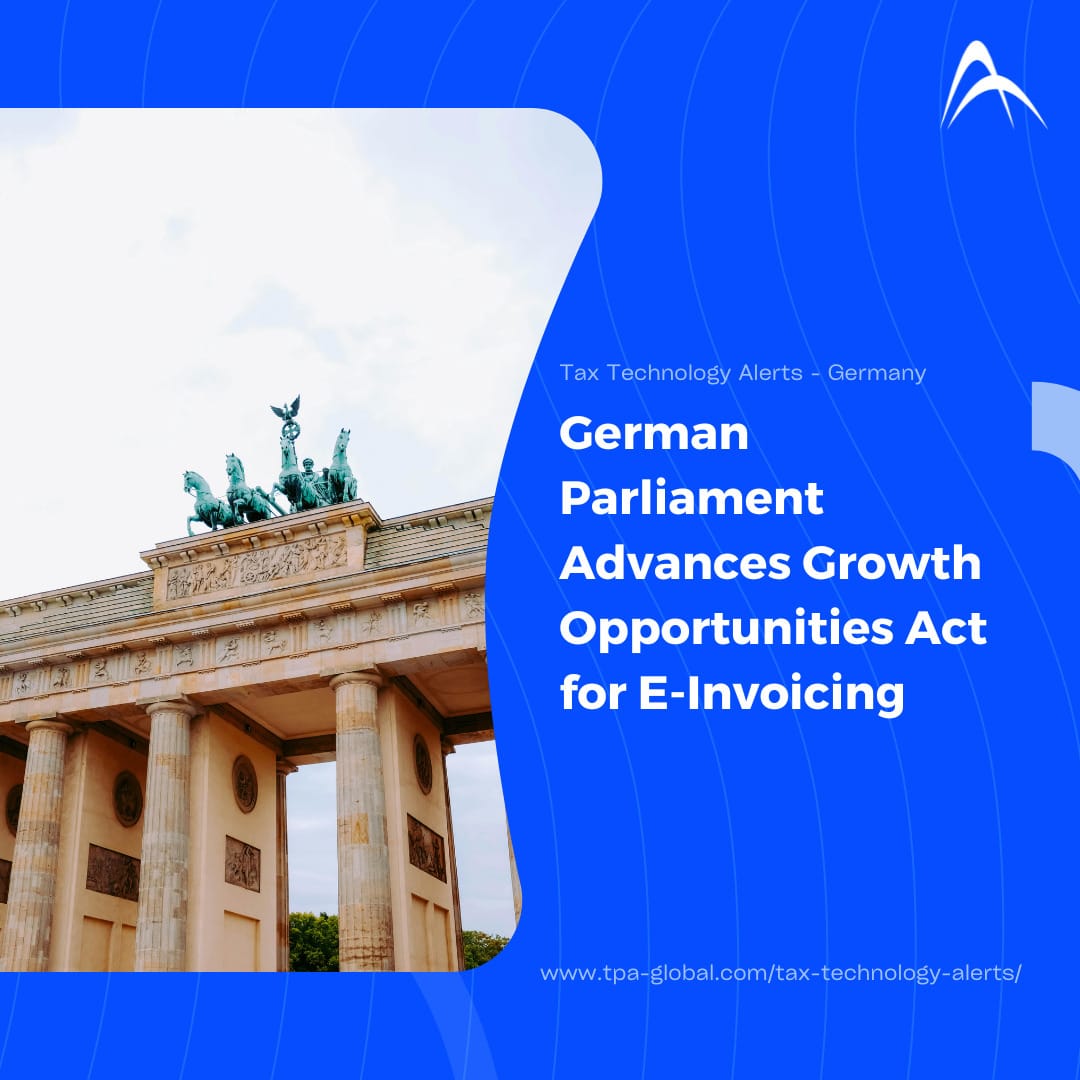 German Parliament Advances Growth Opportunities Act for E-Invoicing
