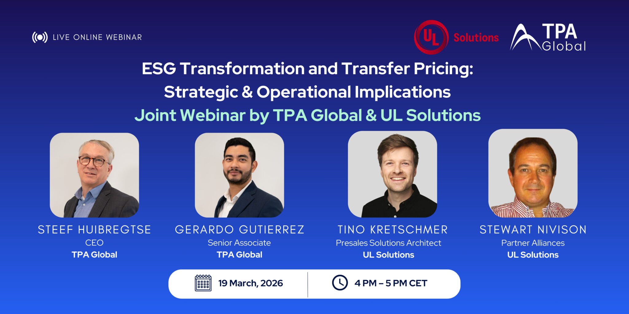 ESG & Transfer Pricing Webinar | Strategy & Tax Impact